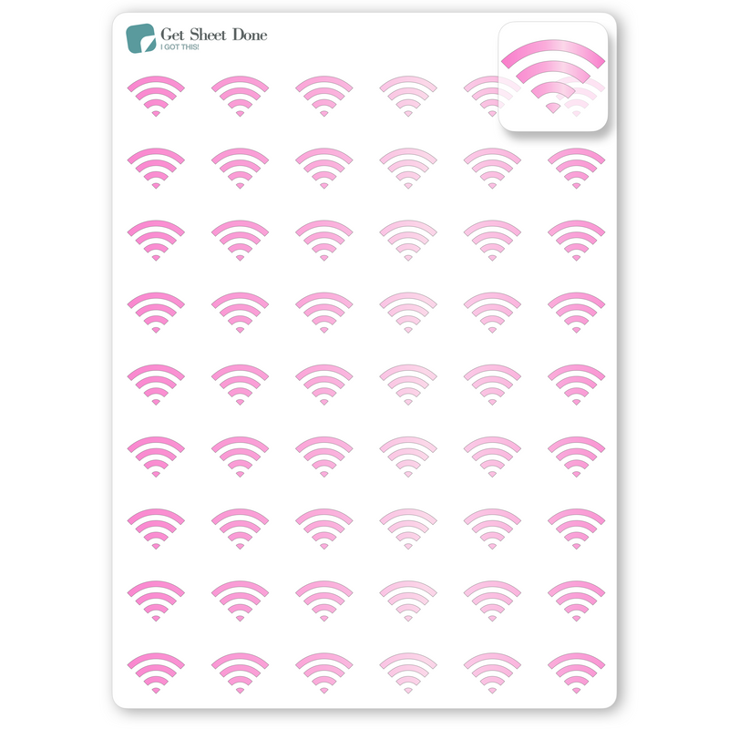 Foiled Wifi Stickers.