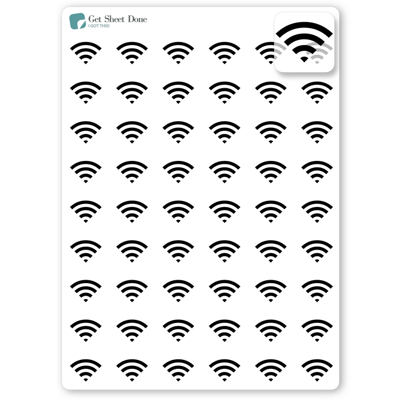 Foiled Wifi Stickers.