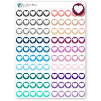 Heart Dot Planner Stickers / Bullet Journaling / Bujo / Essential Productivity Stickers