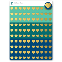 Heart Dot Foil Planner Stickers/ DIY Calendar Stickers / Bullet Journaling / Bujo / Essential Productivity Stickers