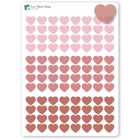 Transparent Heart Planner Stickers/ DIY Calendar Stickers / Bullet Journaling / Bujo / Essential Productivity Stickers