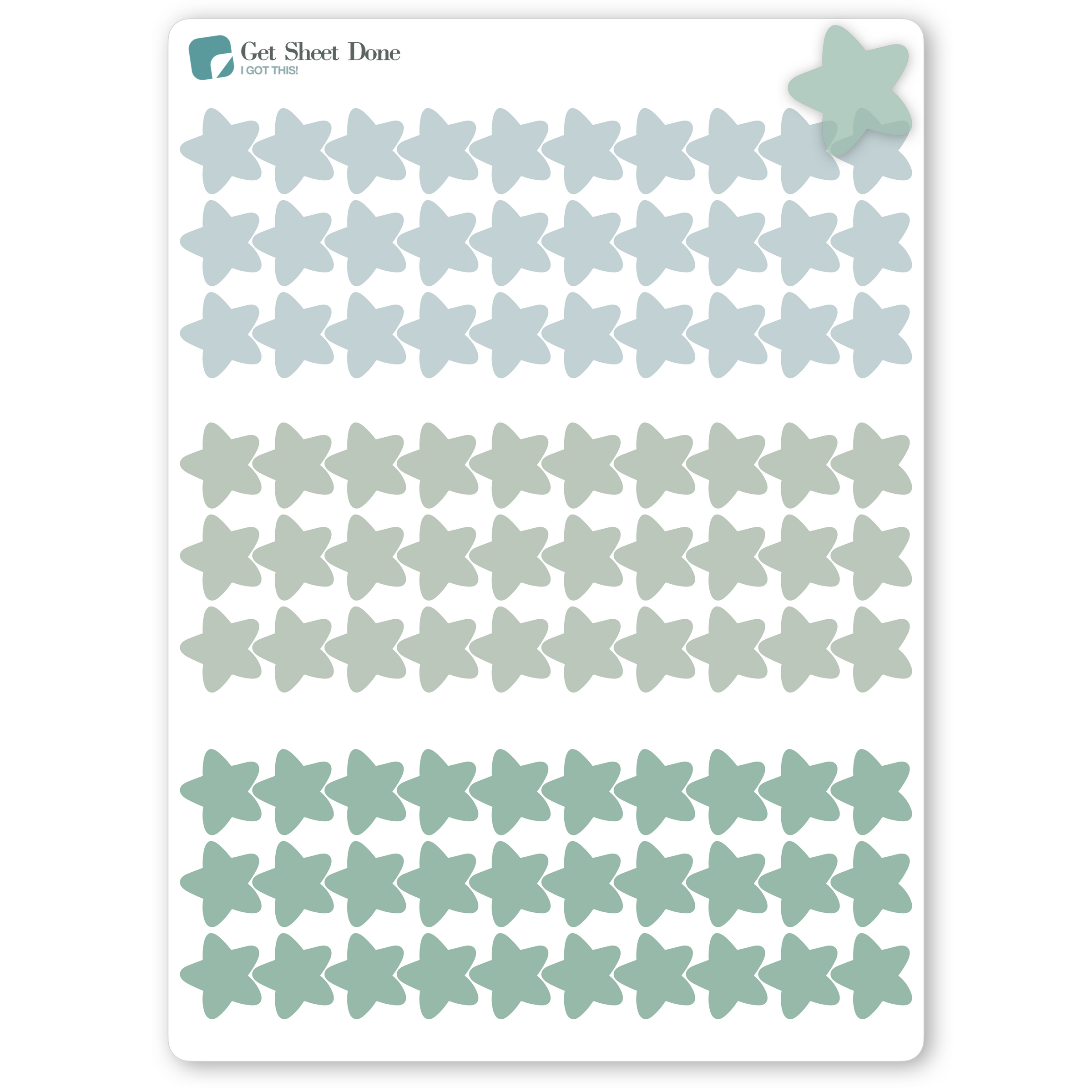 Transparent Star Stickers