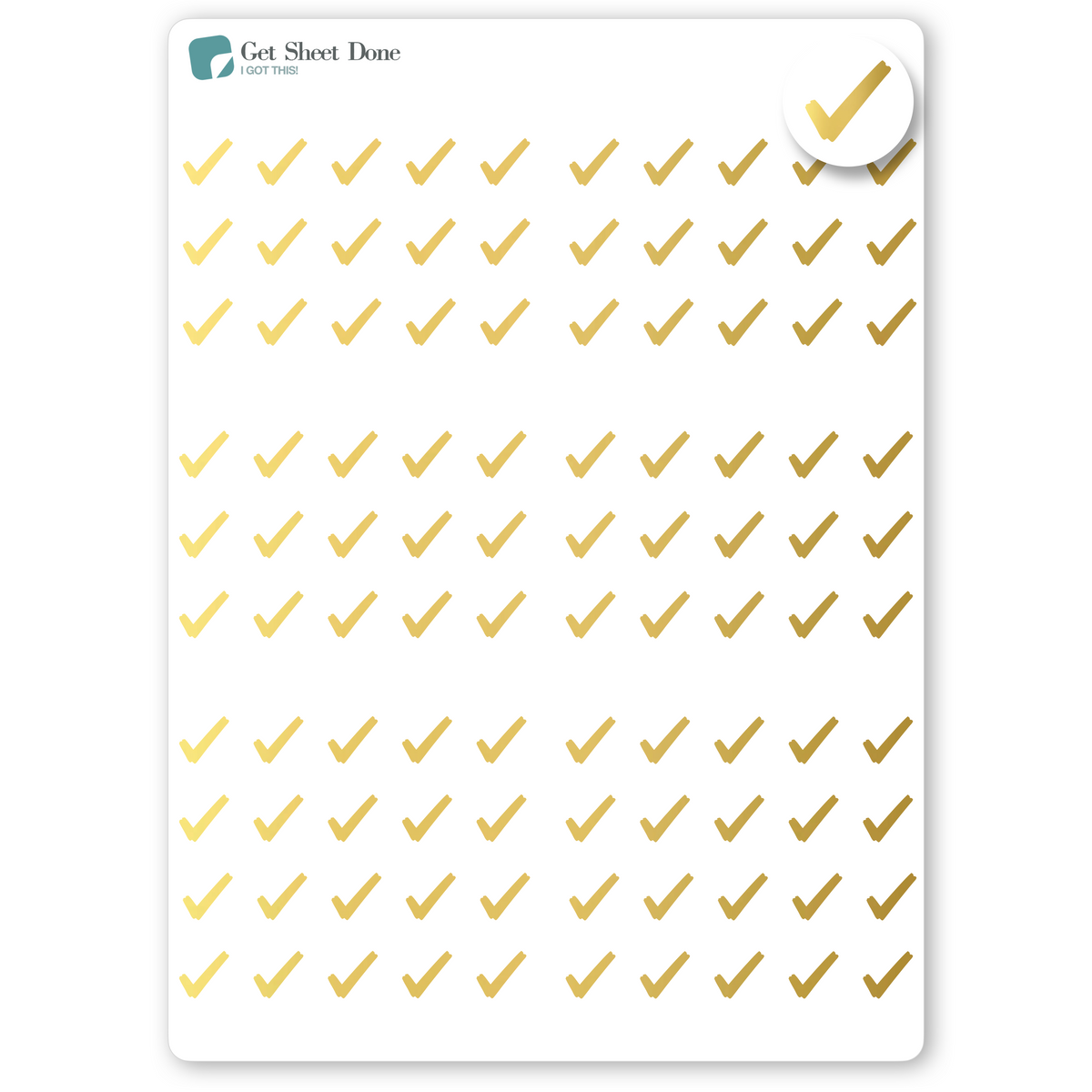 Checkbook Sticker Check Foiled Stickers - Checkmark Dot Stickers - Accent Stickers – Get ...