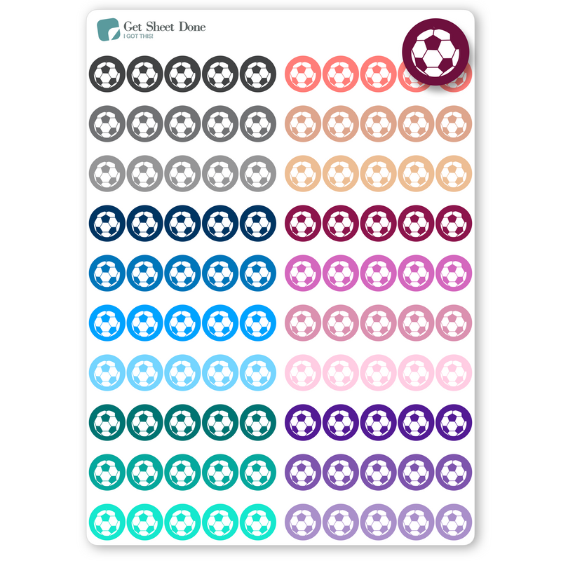 Soccer Dot Planner Stickers/ Health & Wellness / Sports / Habit Tracking / Bullet Journaling / Bujo / Essential Productivity Stickers