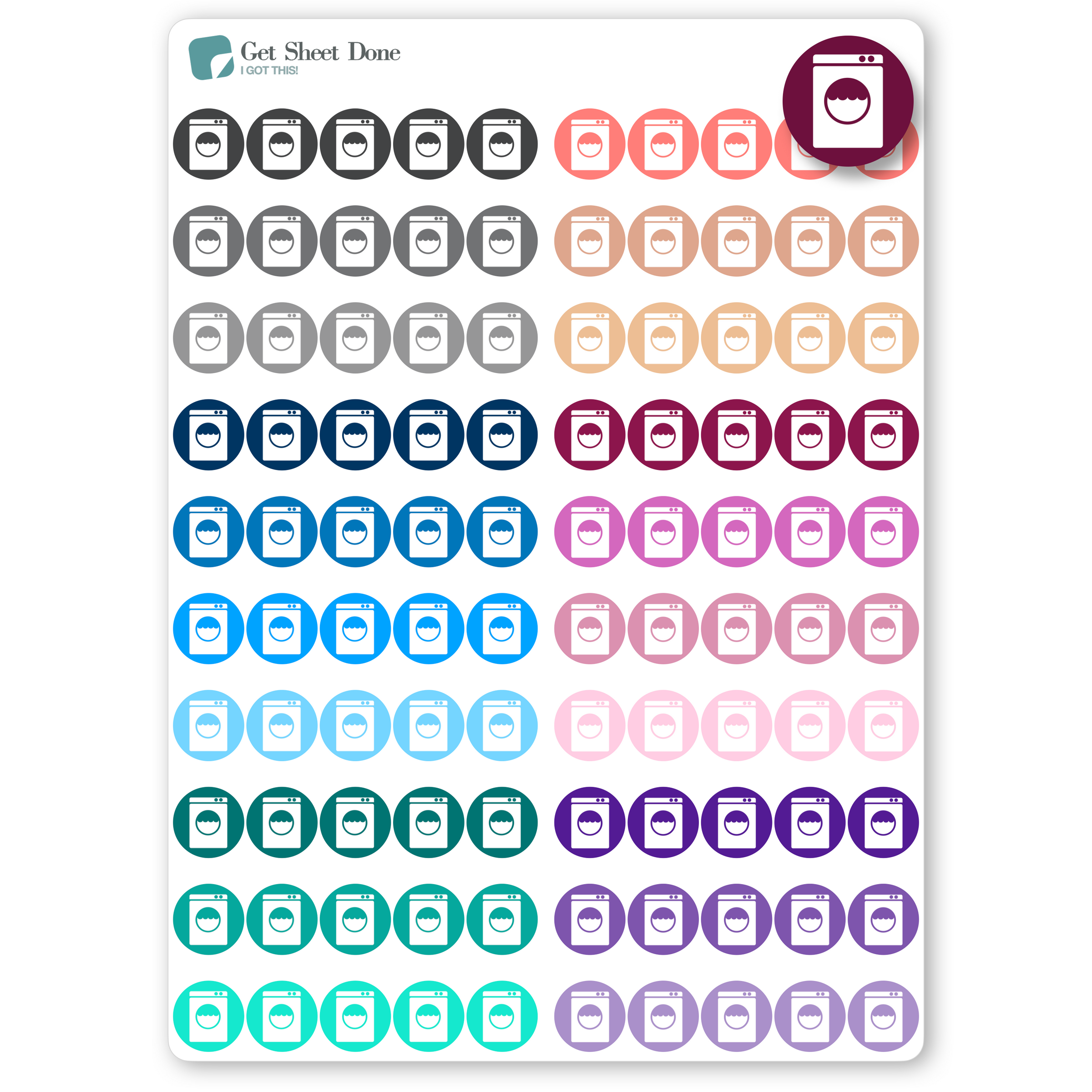 Laundry Dot Stickers