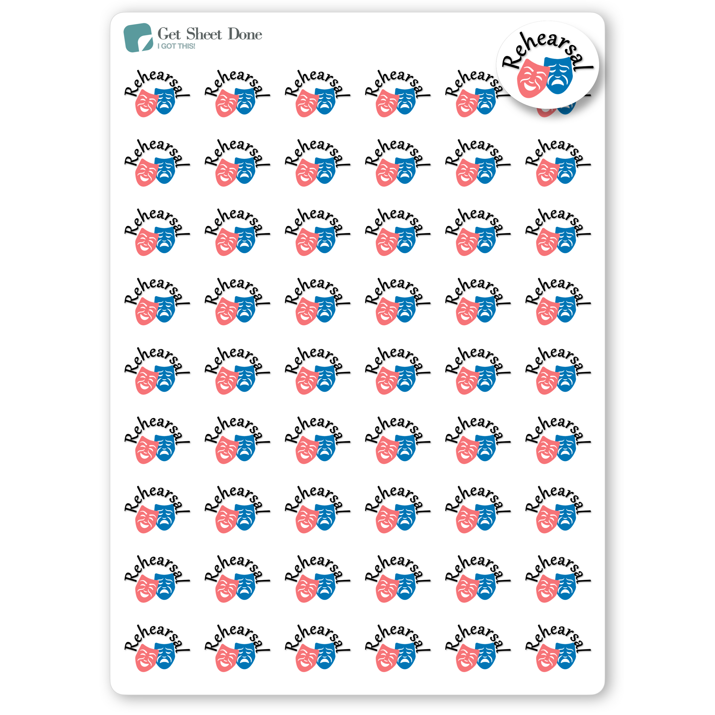 Rehearsal Planner Stickers