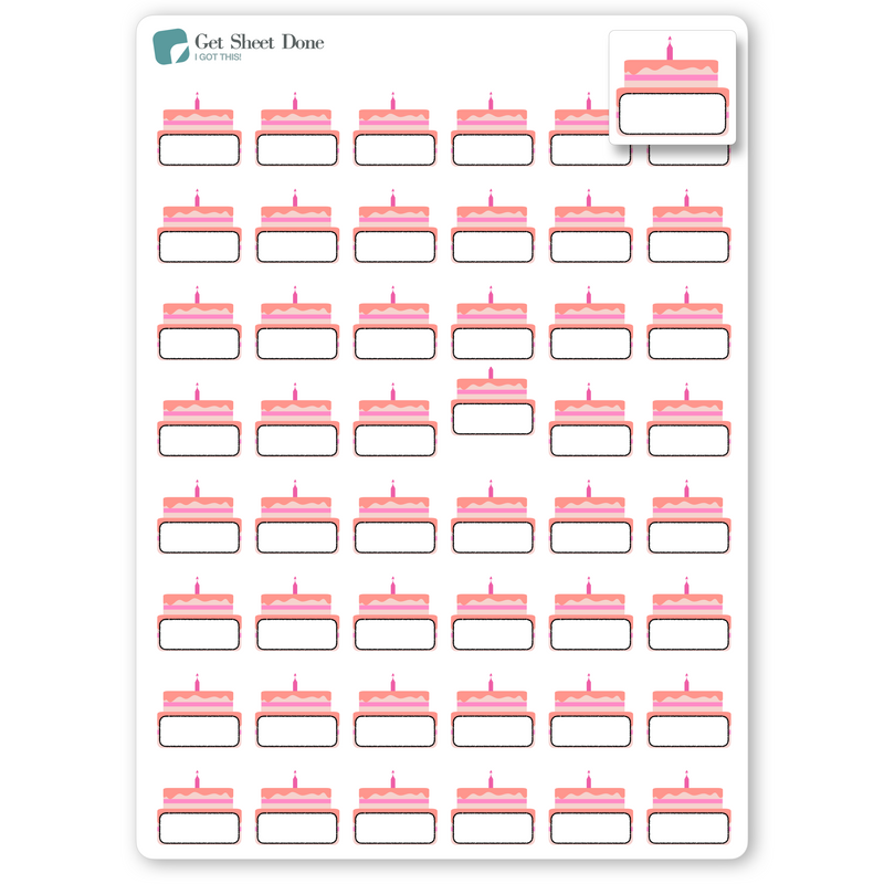 Birthday Planner Stickers / Appointments Reminder Stickers/ DIY Calendar Stickers / Write In  / Bullet Journaling / Bujo / Essential Productivity Stickers