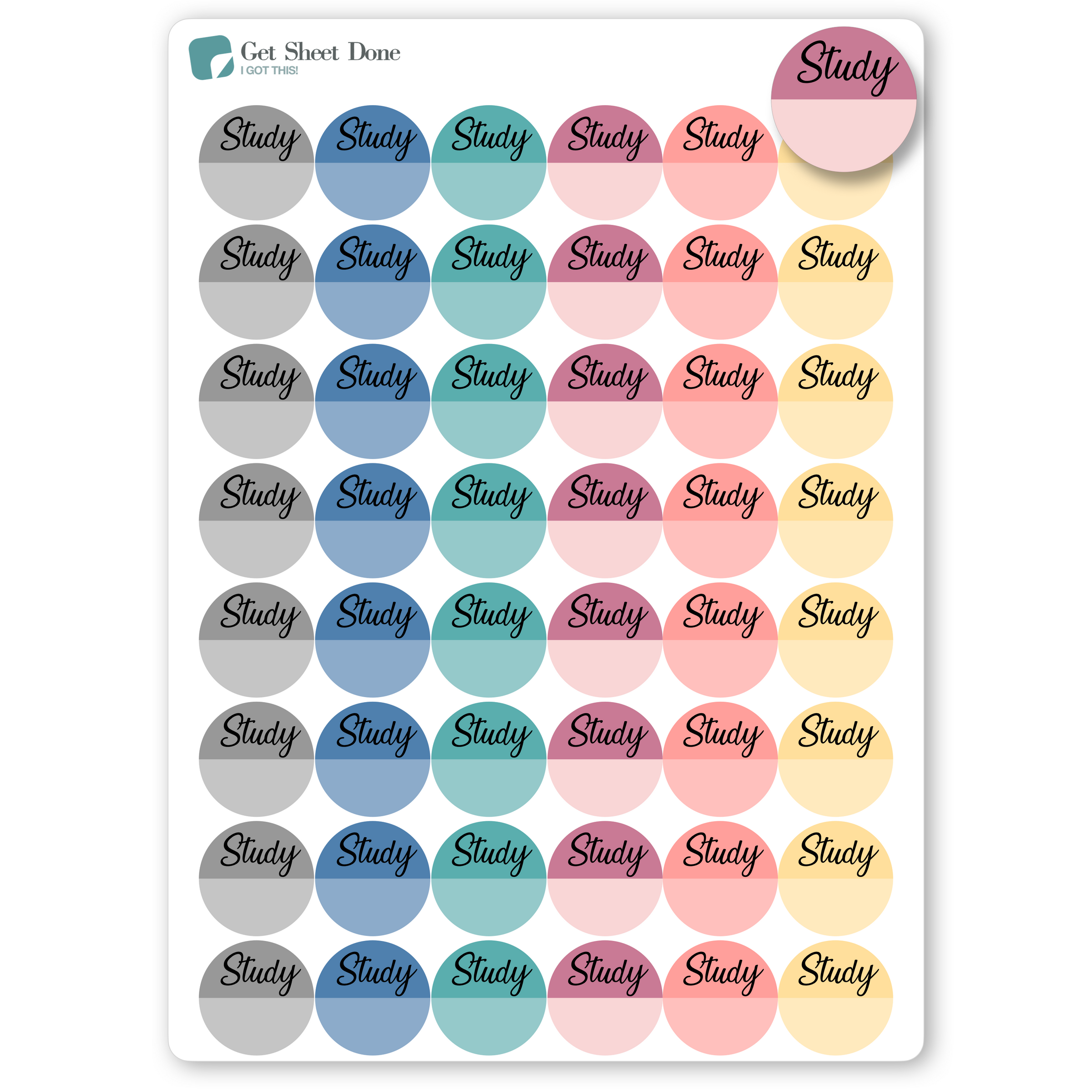 Study Student Planner Stickers - School Stickers - Appointment