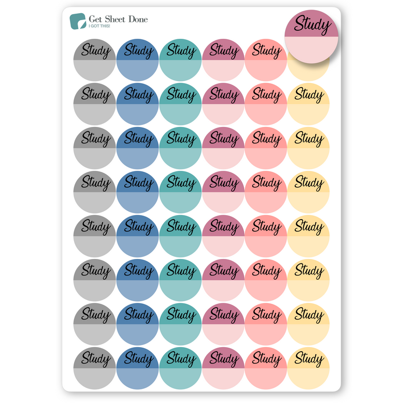 Study Student Planner Stickers / Appointments Reminder Stickers / Write In  / School Student Teacher /  / Bullet Journaling / Bujo / Essential Productivity Stickers
