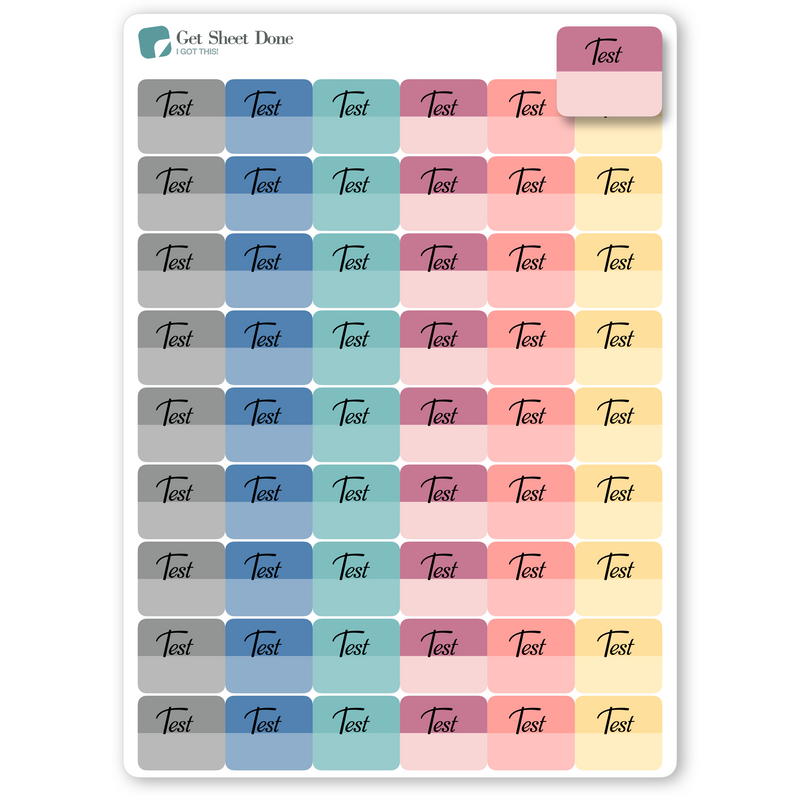 Test Student Planner Stickers