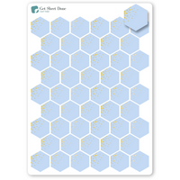 Foiled Hexagon Stickers