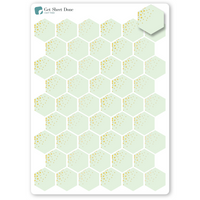 Foiled Hexagon Stickers