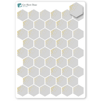 Foiled Hexagon Stickers