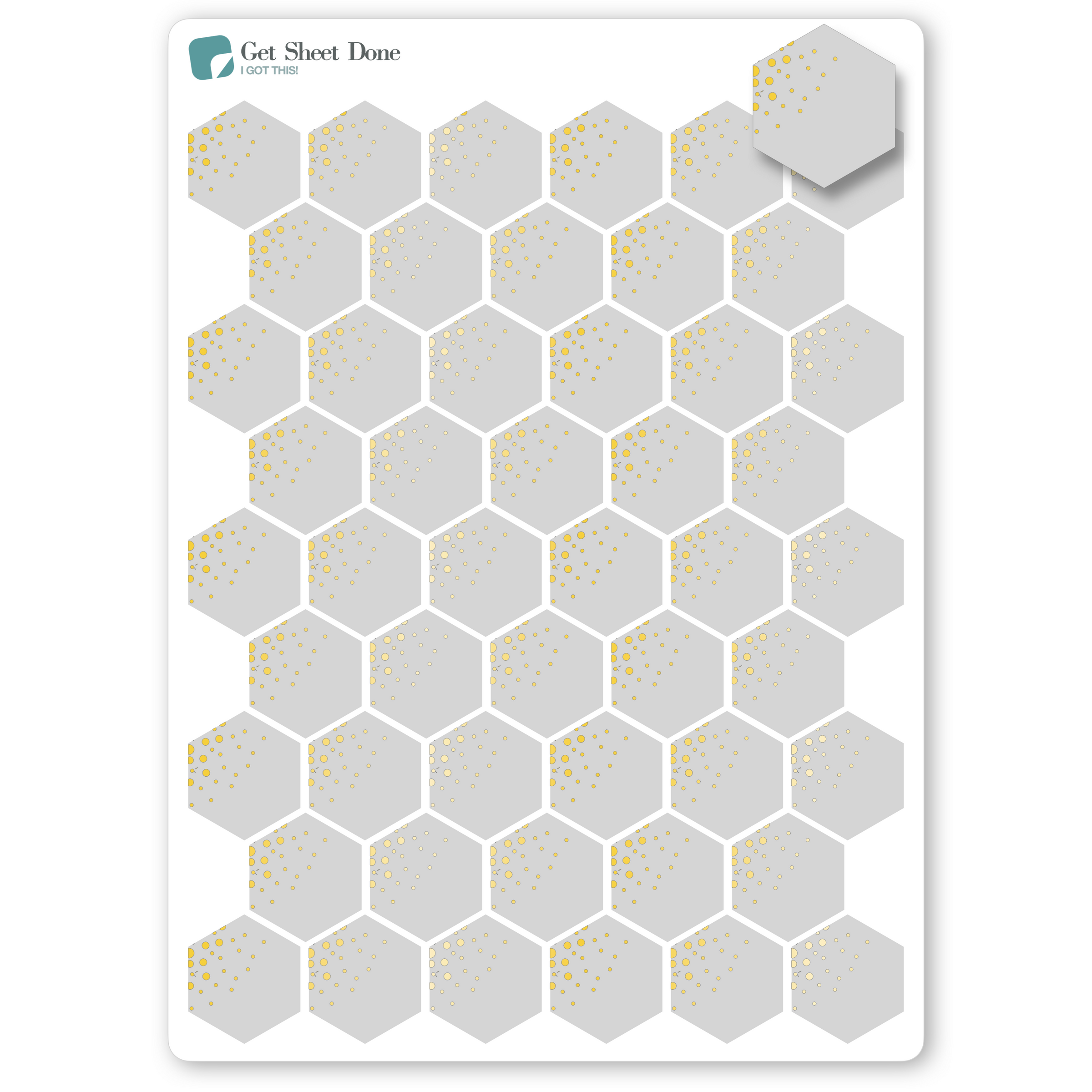 Foiled Hexagon Stickers
