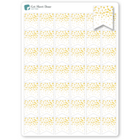 Foiled Flag Planner Stickers/ DIY Calendar Stickers / Write In  / Bullet Journaling / Bujo / Essential Productivity Stickers