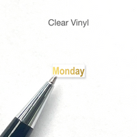 Foiled Week Stickers - Font A