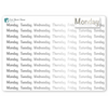 Foiled Week Stickers - Font B