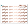 Foiled Week Stickers - Font B