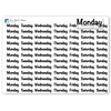 Foiled Week Stickers - Font B