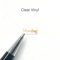 Foiled Week Stickers - Font B
