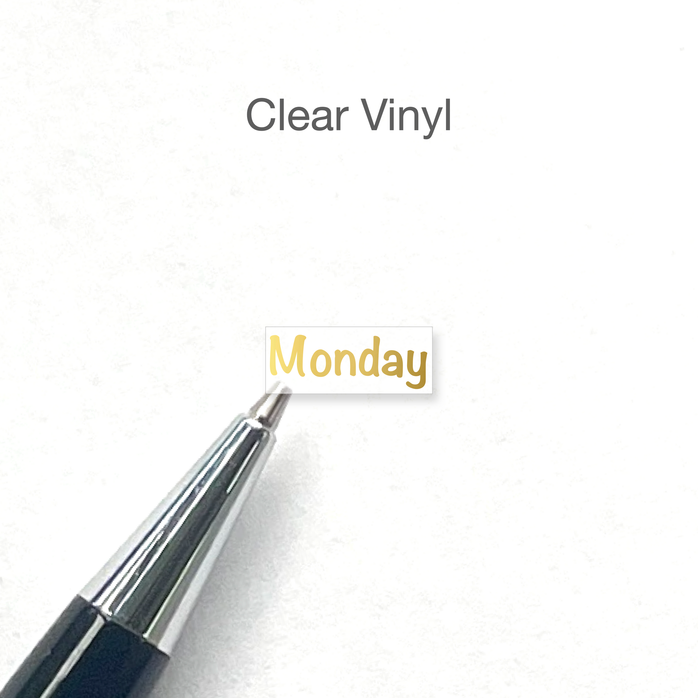 Foiled Week Stickers - Font B