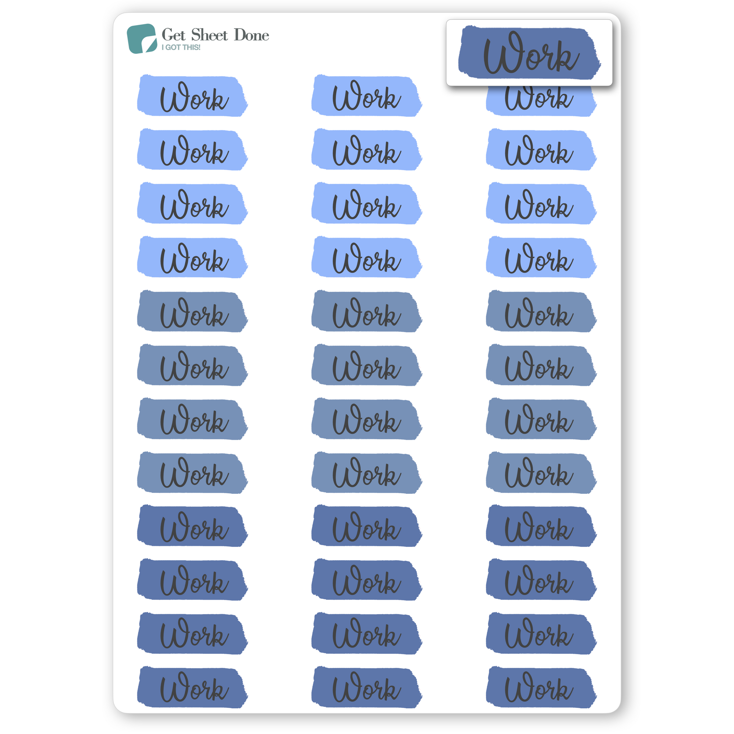 Highlight Work Script Stickers - Bullet Journal Stickers – Get Sheet Done