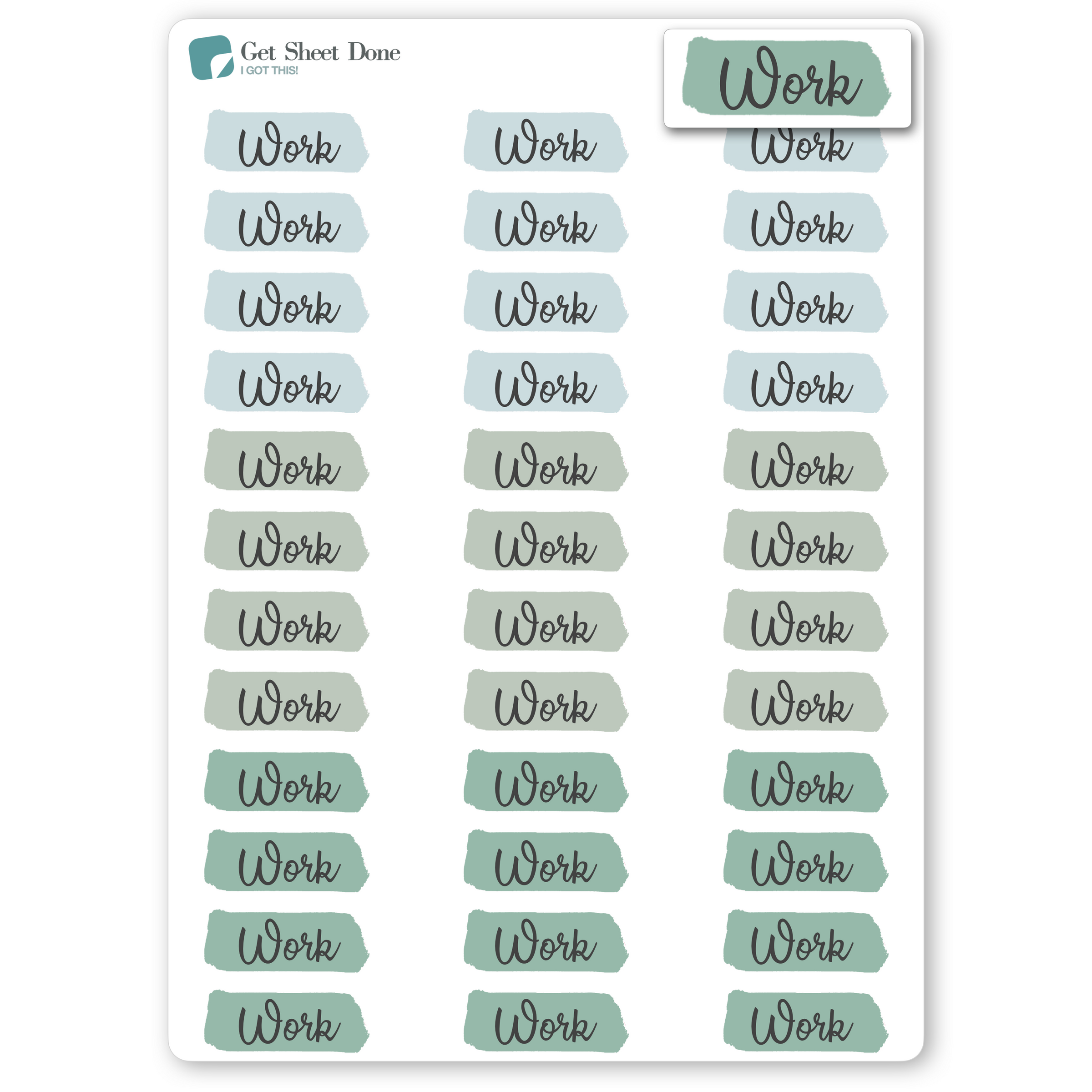 Highlight Work Script Stickers - Bullet Journal Stickers – Get Sheet Done