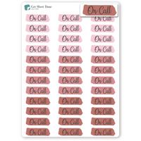Highlight On Call Planner Stickers / Appointments Reminder Stickers/ DIY Calendar Stickers / Script Text  / Work Stickers / Bullet Journaling / Bujo / Essential Productivity Stickers