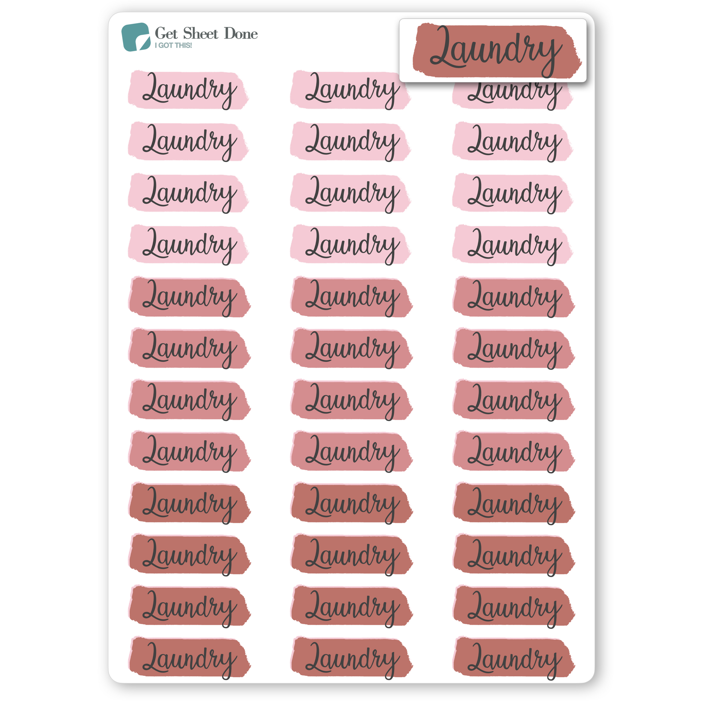 Highlight Laundry Planner Stickers / Chore Reminder Stickers/ DIY Calendar Stickers / Script Text  / Bullet Journaling / Bujo / Essential Productivity Stickers
