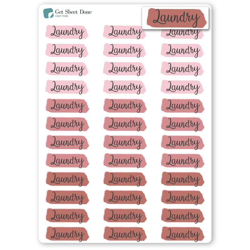 Highlight Laundry Planner Stickers / Chore Reminder Stickers/ DIY Calendar Stickers / Script Text  / Bullet Journaling / Bujo / Essential Productivity Stickers