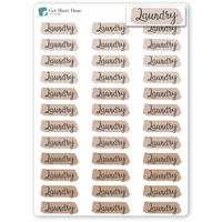 Highlight Laundry Planner Stickers / Chore Reminder Stickers/ DIY Calendar Stickers / Script Text  / Bullet Journaling / Bujo / Essential Productivity Stickers
