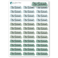 Highlight No School Planner Stickers / Script Text  / School Student Teacher /  / Bullet Journaling / Bujo / Essential Productivity Stickers