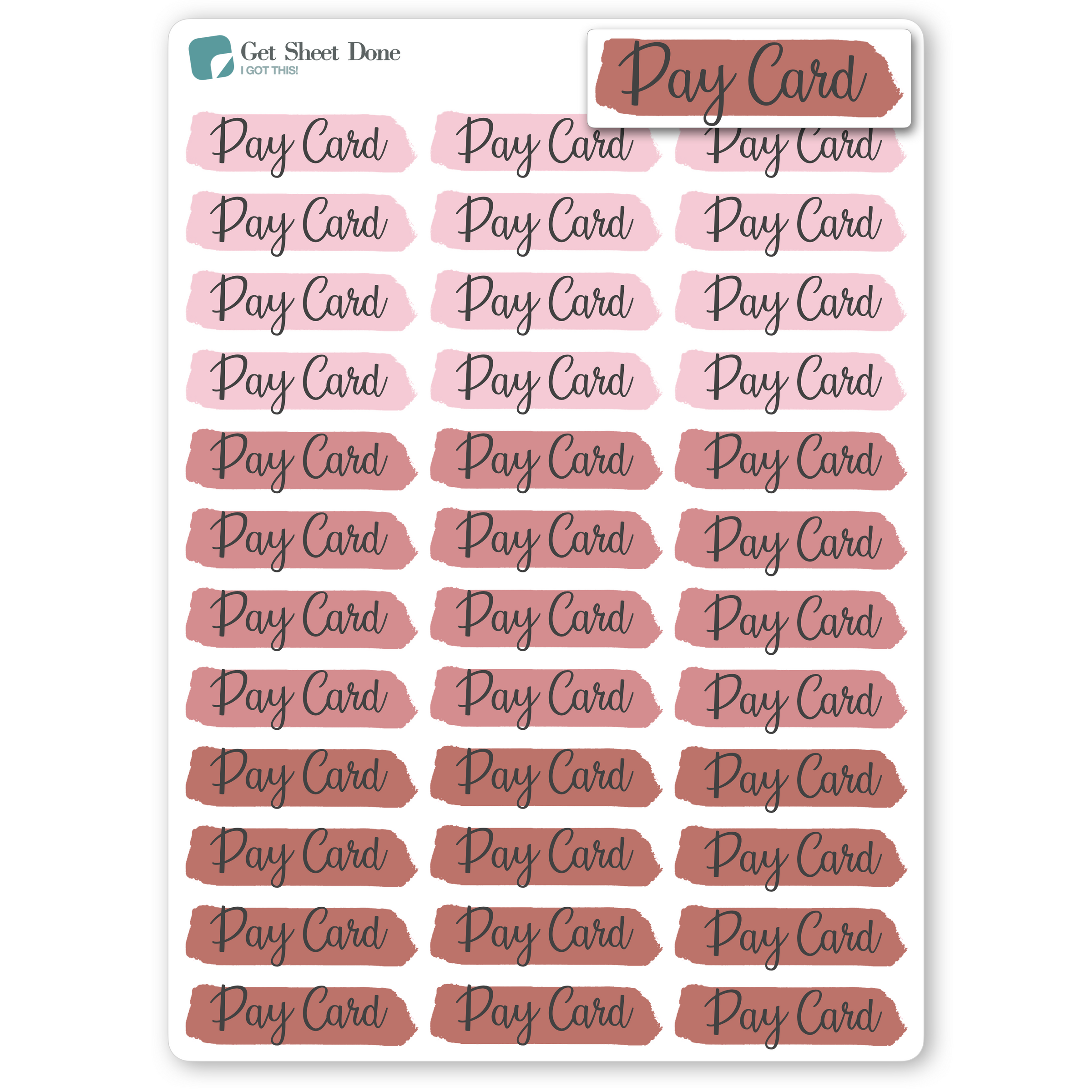 Highlight Pay Card Stickers