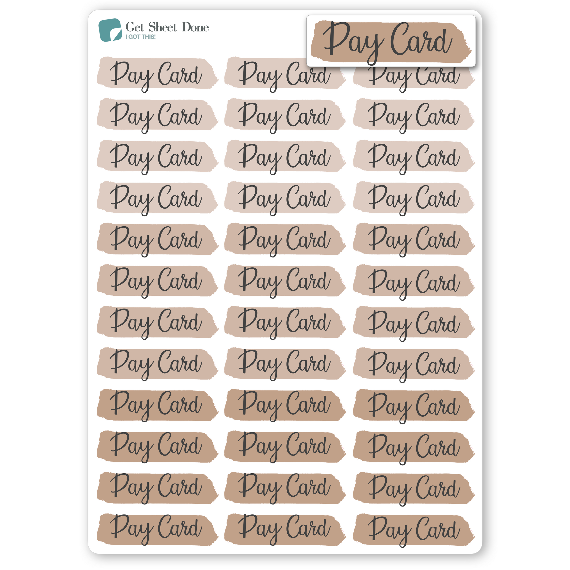 Highlight Pay Card Stickers