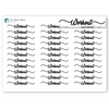 Workout Foiled Script Stickers