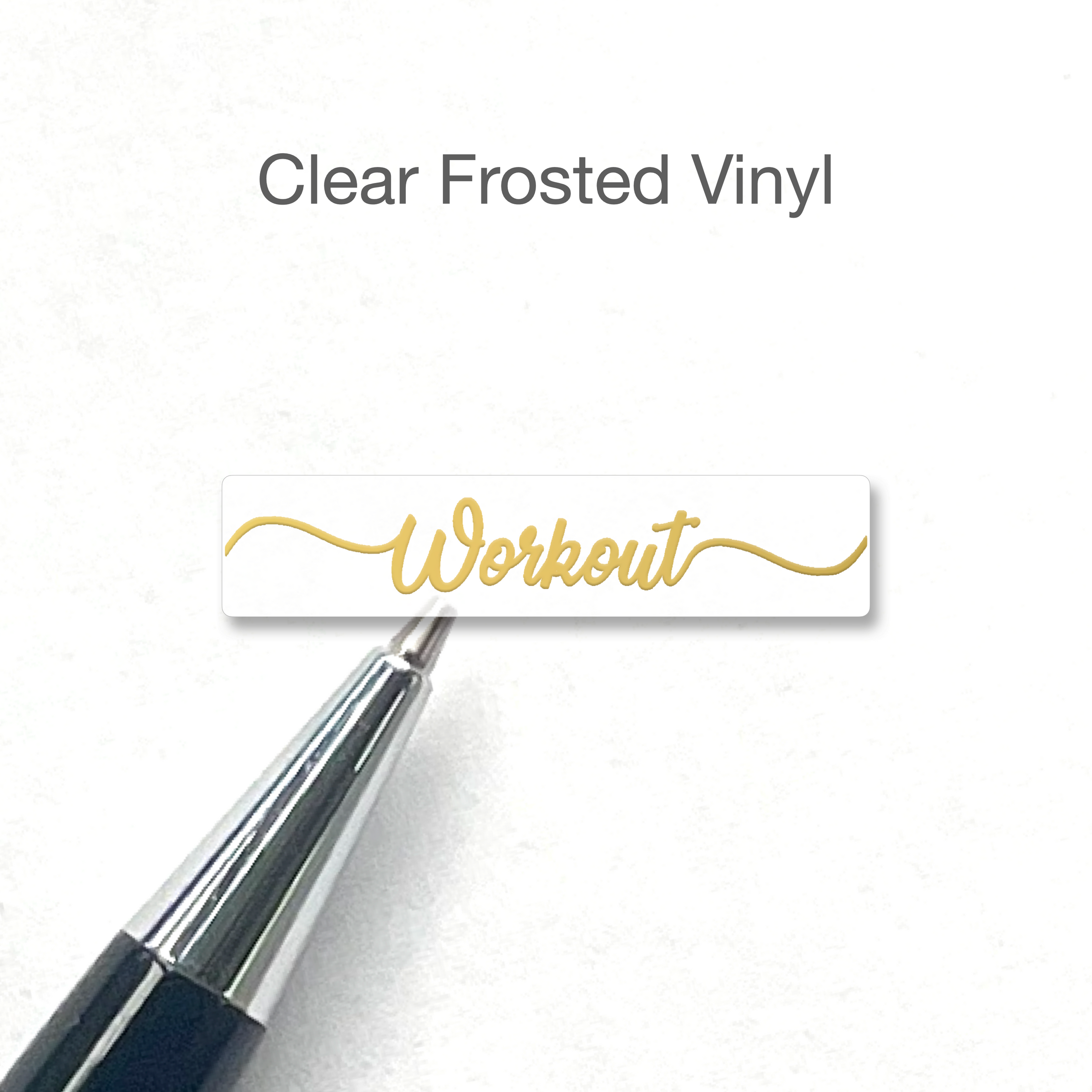 Workout Foiled Script Stickers