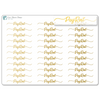 Pay Rent Foiled Script Stickers