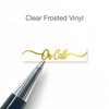 On Call Foiled Script Stickers