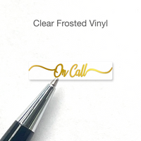 On Call Foiled Script Stickers