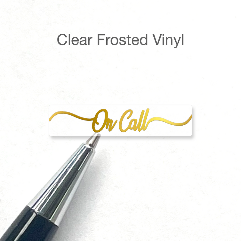 On Call Foiled Script Stickers