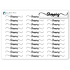 Shopping Foiled Script Planner Stickers / Chore Reminder Stickers / Script Text  / Bullet Journaling / Bujo / Essential Productivity Stickers