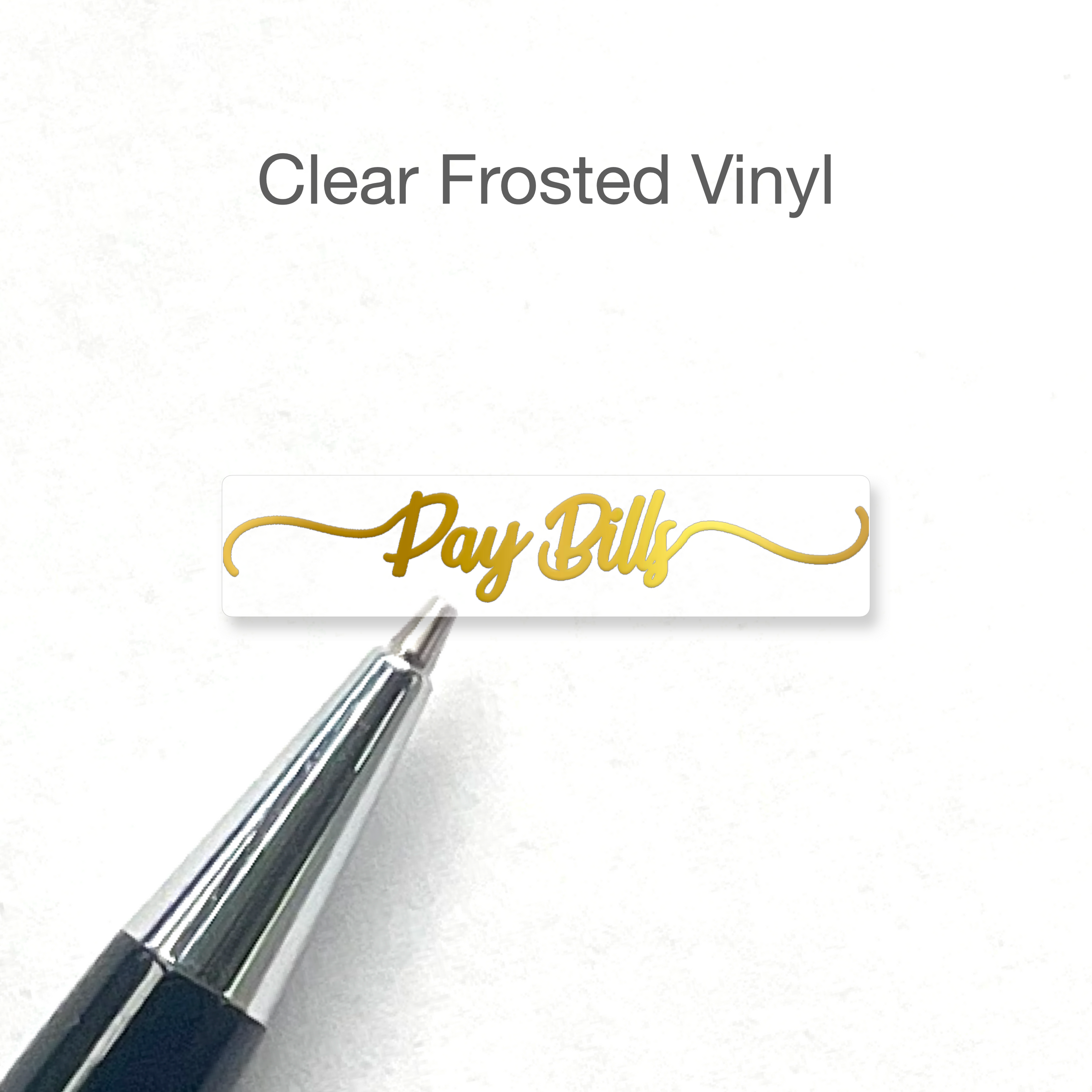 Pay Bills Foiled Script Stickers