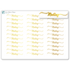 Meeting Foiled Script Stickers