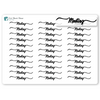 Meeting Foiled Script Stickers