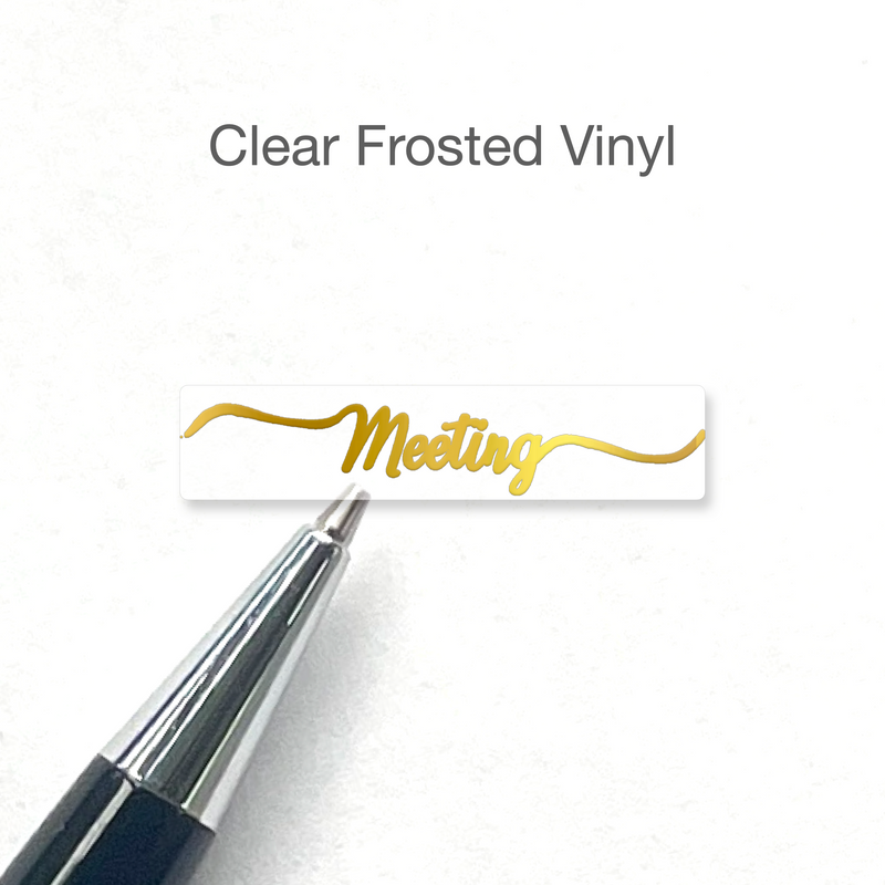 Meeting Foiled Script Stickers