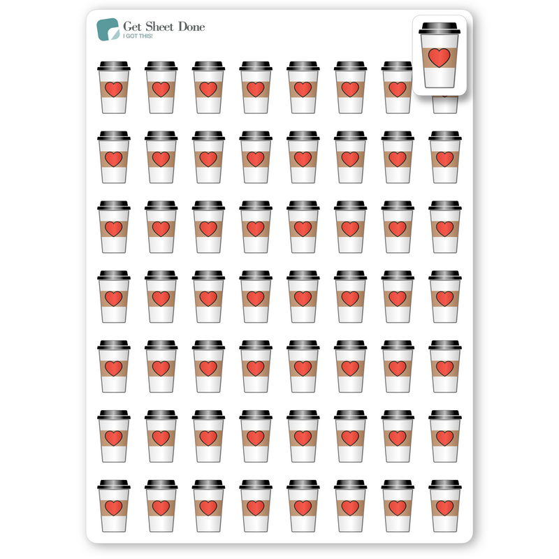 Coffee Date Planner Stickers / Appointments Reminder Stickers / Me Time / Bullet Journaling / Bujo / Essential Productivity Stickers