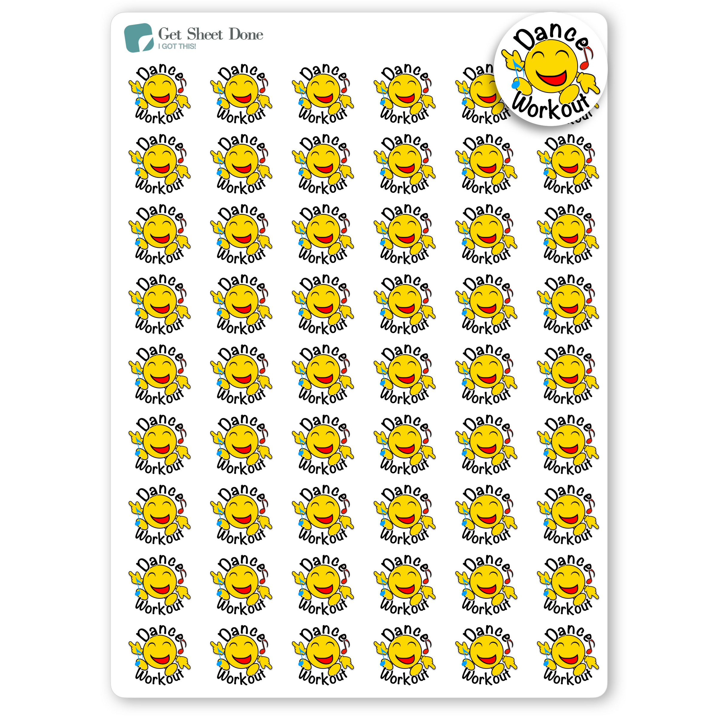 Dance Workout Planner Stickers
