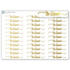 No School Foiled Script Stickers