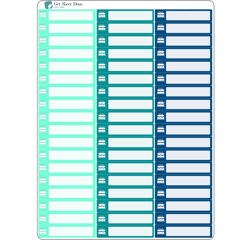 Birthday  Functional Box Planner Stickers / Appointments Reminder Stickers/ DIY Calendar Stickers / Write In  / Bullet Journaling / Bujo / Essential Productivity Stickers